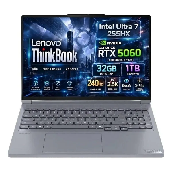 Lenovo Thinkbook 16p G6 Iax 21r0001ltx Ultra 7 255hx 32 GB 1 TB SSD Rtx5060 16" Wqxga Notebook - Görsel 7