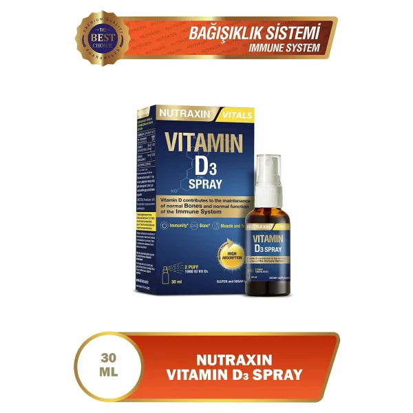 Nutraxin Vitamin D3 Sprey 30 Ml - Görsel 5