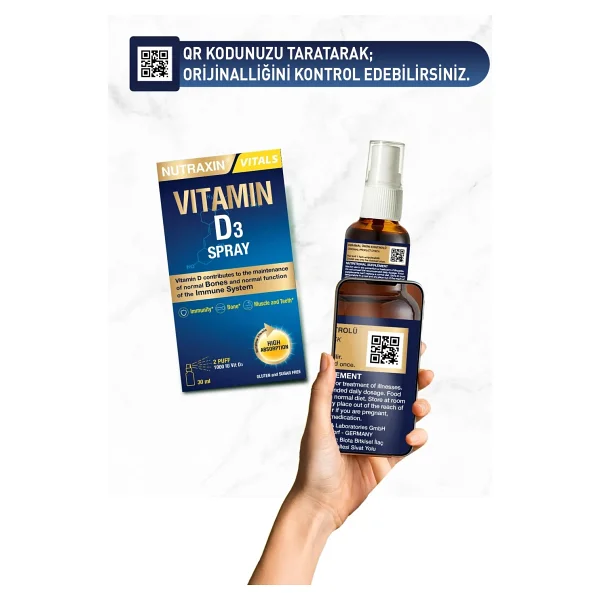 Nutraxin Vitamin D3 Sprey 30 Ml - Görsel 3