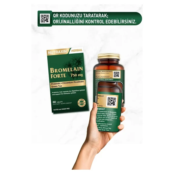 Nutraxin Bromelain Forte 60 Tablet - Görsel 4