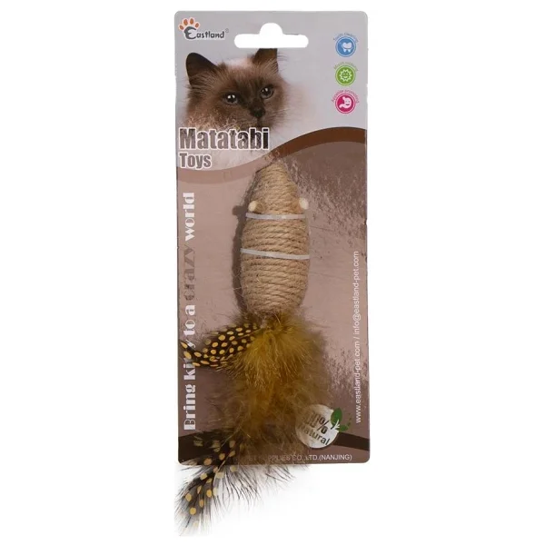 Eastland İpli Tüylü Çıngıraklı Fare Kedi Oyuncağı - Görsel 2
