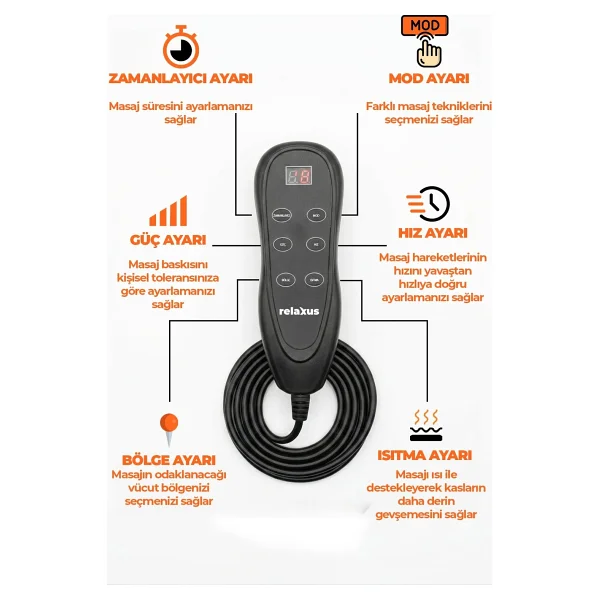 Relaxus Rlx20 Isıtmalı Masaj Yatağı - Görsel 4