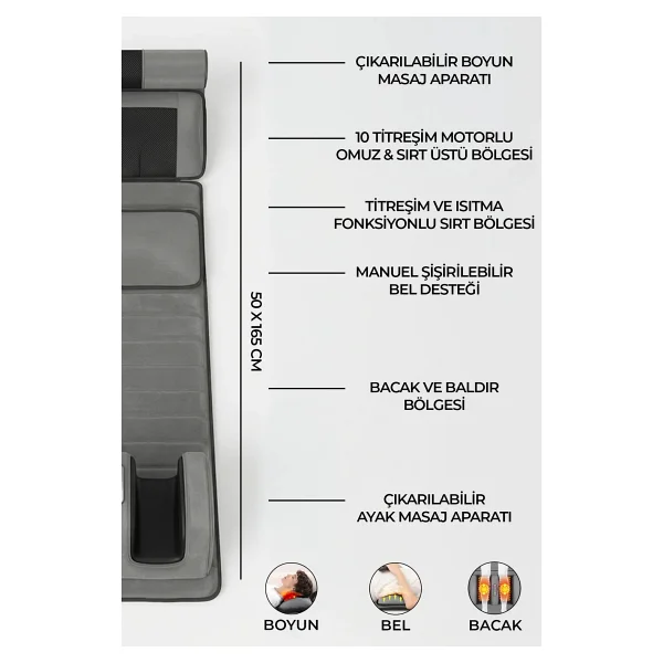 Relaxus Rlx20 Isıtmalı Masaj Yatağı - Görsel 6