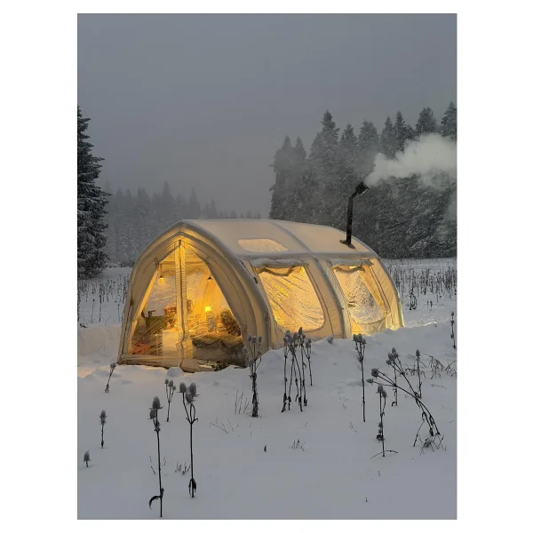 Shufa Glampıng Tekne Şekilli Şişme Çadır 400x350x220 cm - Şeffaf Kapı ve Pencereli - Görsel 2