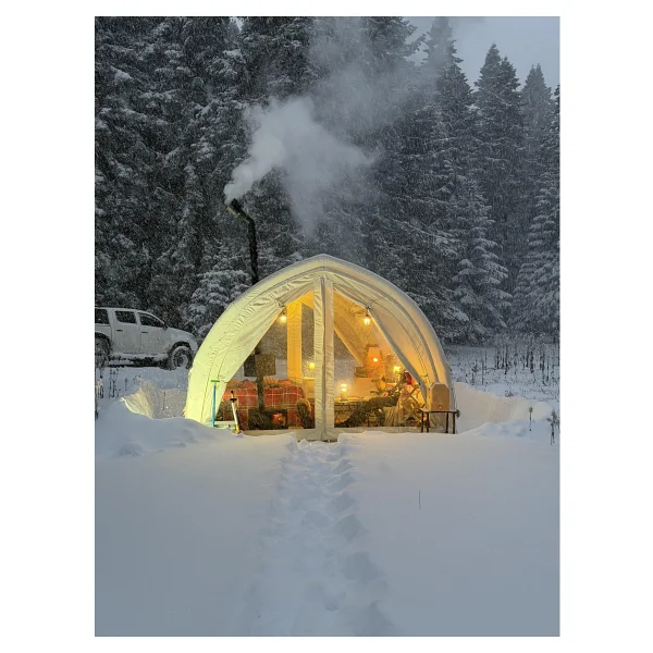 Shufa Glampıng Tekne Şekilli Şişme Çadır 400x350x220 cm - Şeffaf Kapı ve Pencereli - Görsel 4