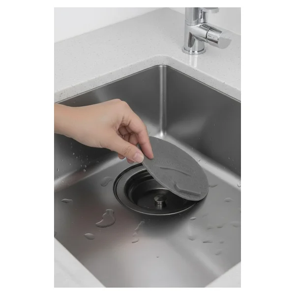 Lavabo Kötü Koku Giderici Önleyici Silikon Mat Sızdırmaz Lavabo Tıkacı Lavabo Tıpası Evye Kapağı Gri - Görsel 5
