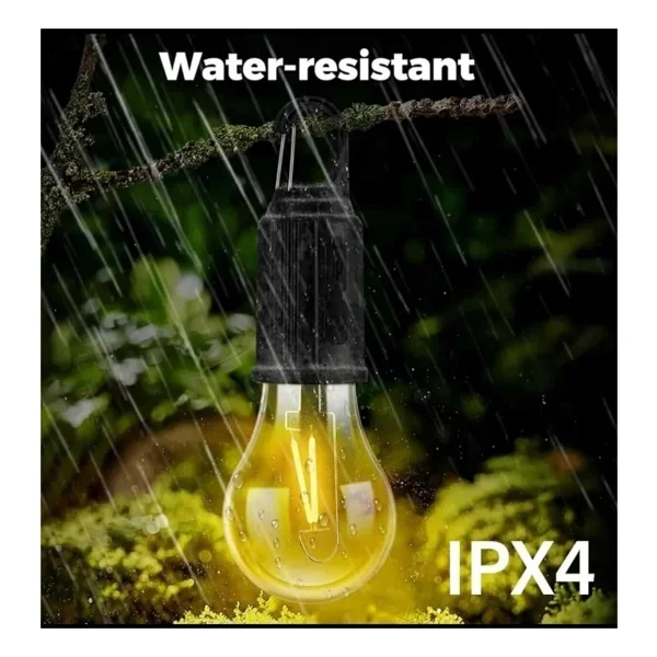 Taşınabilir Şarjlı LED Ampül Outdoor Kamp Bahçe Lambası 10w Askılı Kırılmaz LED Işık - Görsel 6