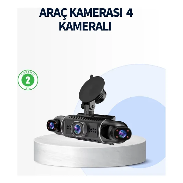 4 Kameralı Araç İçi Kamera 1080p GPS Takip Wi-Fi Gece Görüşlü - Görsel 6