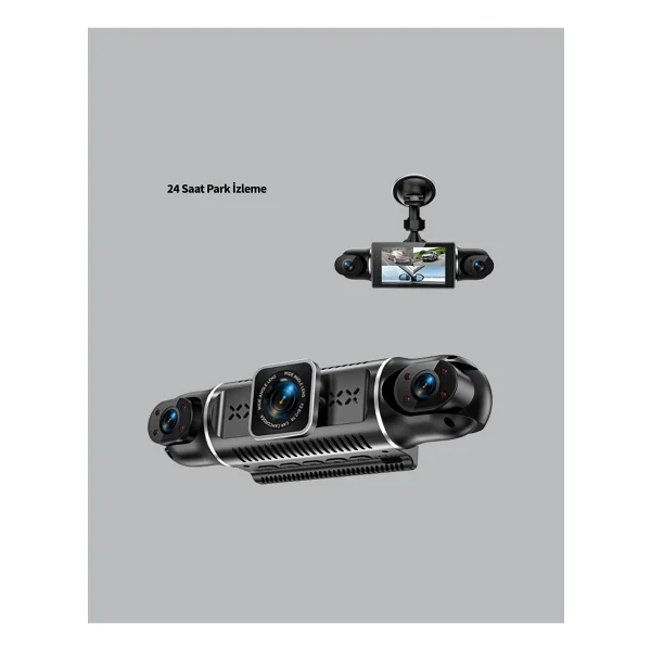 4 Kameralı Araç İçi Kamera 1080p GPS Takip Wi-Fi Gece Görüşlü - Görsel 10