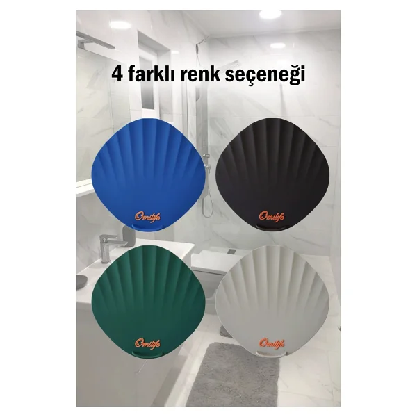 Siyah Renk Deniz Kabuğu Kötü Koku Önleyici Silikon Mat Desen Banyo Mutfak Lavabo Balkon Tıkaç Kapağı - Görsel 3