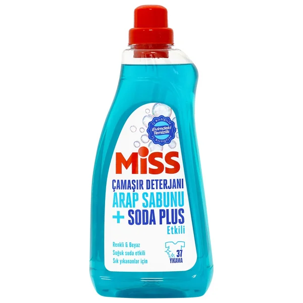 Miss Sıvı Çamaşır Deterjanı Arap Sabunu + Soda Etkili 1.5 L (5'li Paket) - Görsel 2