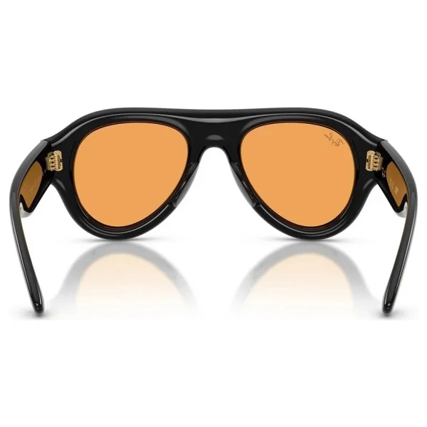 Ray-Ban Aviator Puffer 4925 601/7 Black-Orange Güneş Gözlüğü - Görsel 3
