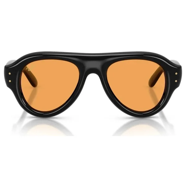 Ray-Ban Aviator Puffer 4925 601/7 Black-Orange Güneş Gözlüğü - Görsel 5