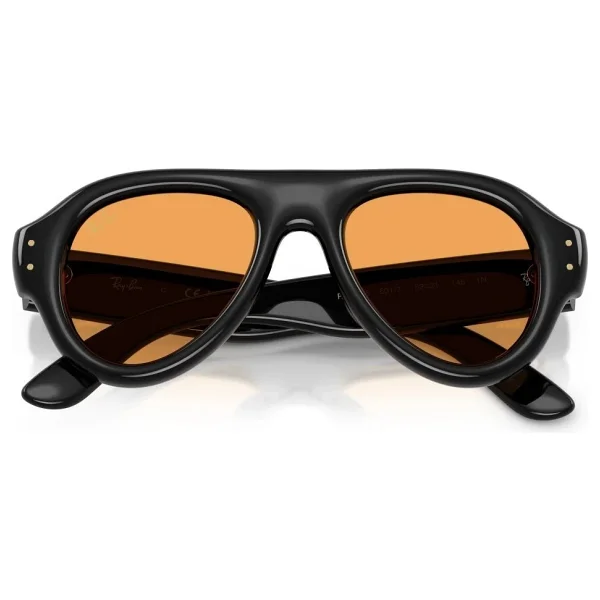 Ray-Ban Aviator Puffer 4925 601/7 Black-Orange Güneş Gözlüğü - Görsel 6