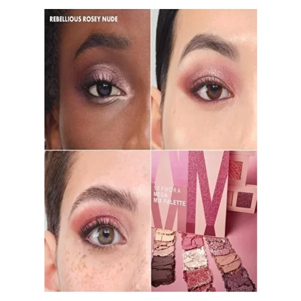 Sephora Collection Mega Mix Rebellious Rosey Nude Far Paleti - Görsel 4