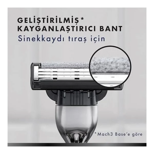Gillette Mach3 Charcoal 2 Başlıklı Tıraş Bıçağı - Görsel 3