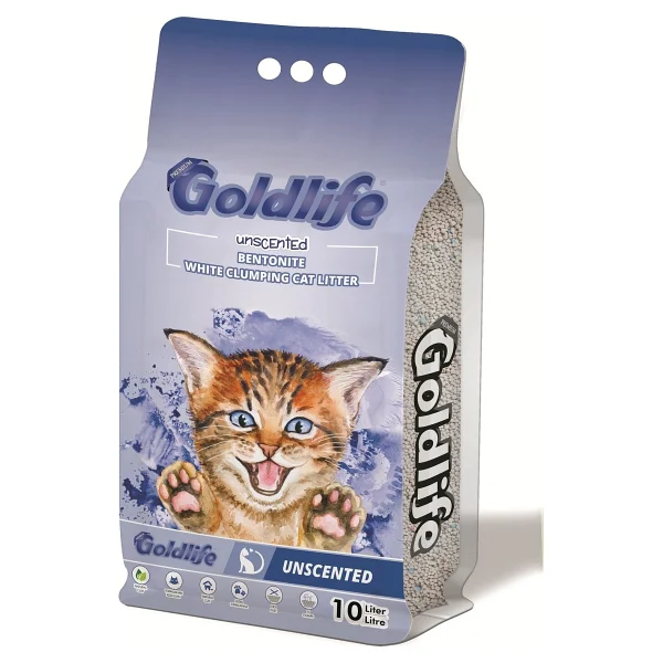 Goldlife Kokusuz 10 lt İnce Taneli Bentonit Kedi Kumu - Görsel 3