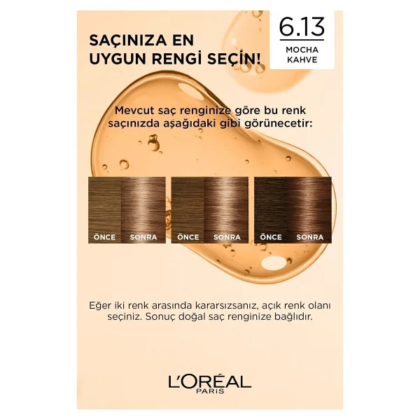 L'oreal Paris Excellence Intense 6.13 Mocha Kahve Saç Boyası - Görsel 4
