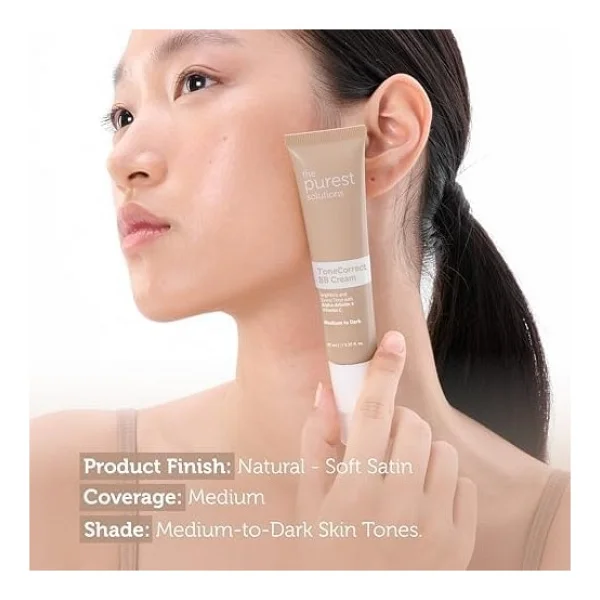 The Purest Solutions Lekeli Ciltler İçin Cilt Tonu Eşitleyici Spf 50 40 Ml Bb Krem - Görsel 4