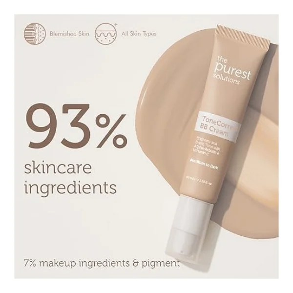 The Purest Solutions Lekeli Ciltler İçin Cilt Tonu Eşitleyici Spf 50 40 Ml Bb Krem - Görsel 3