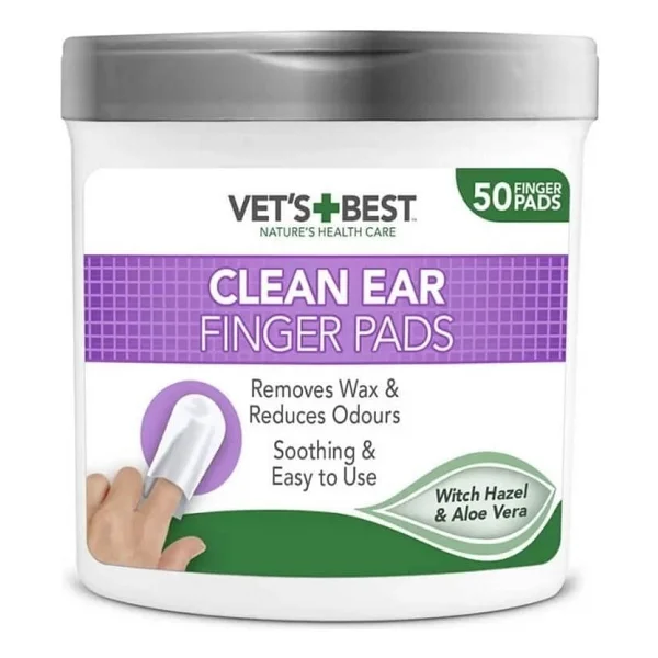 Vet's Best Kedi Ve Köpekler İçin 50'li Kulak Temizliği Parmak Pedi - Görsel 4