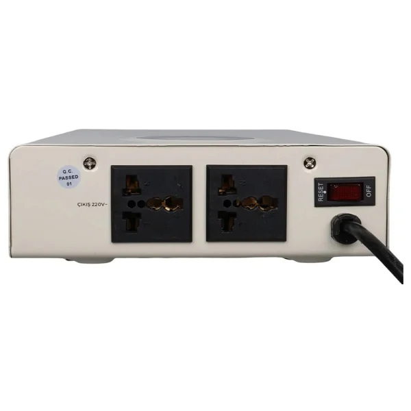 Powermaster Slim-2000 Otomatik 2000va Kombi Voltaj Regülatörü (İngiliz Fişli Ve Evrensel Çoklu Soketli) - Görsel 2