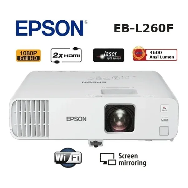 Epson EB-L260F 4600 Lümen Full HD Wi-Fi Lazer Projeksiyon Cihazı - Görsel 4
