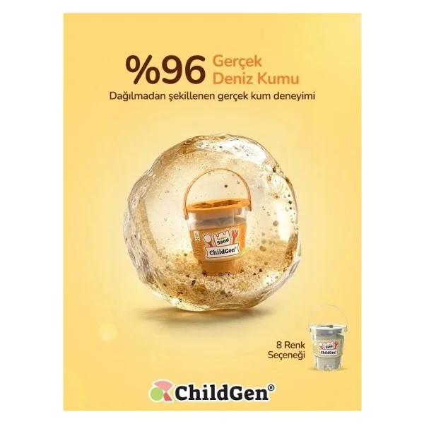 Childgen Doğal Oyun Kumu 500gr - Mavi - Görsel 8