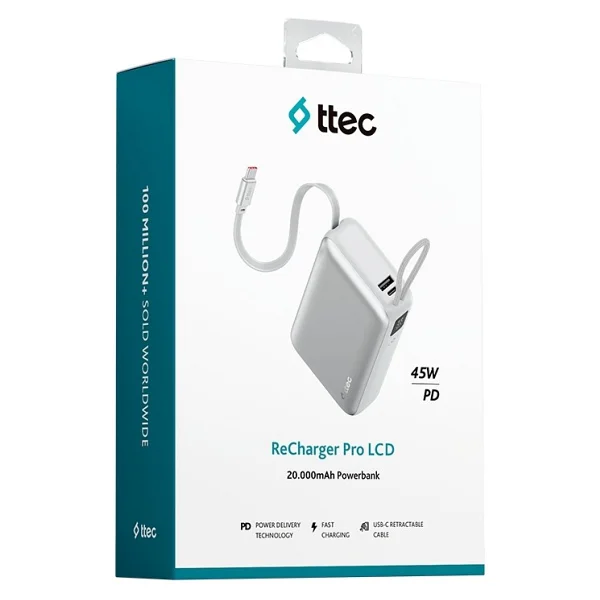 Ttec Recharger Pro Lcd 2bb277 20000 mAh Hızlı Şarj Powerbank - Görsel 6