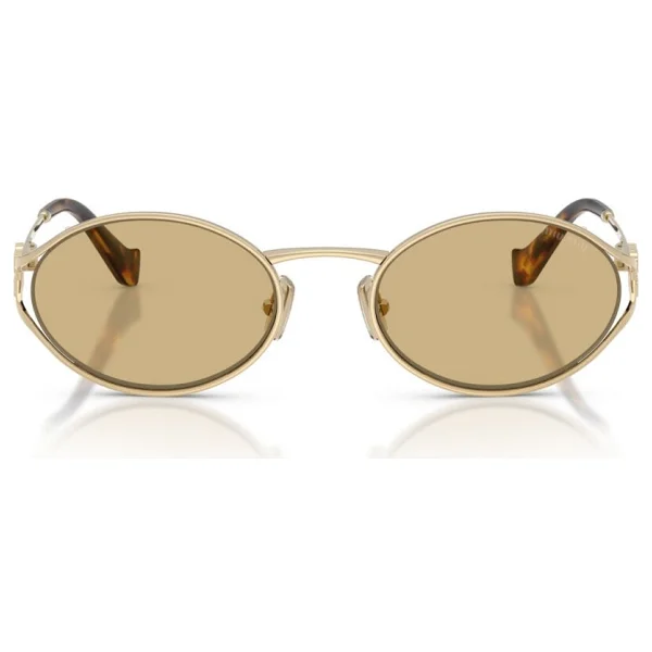 Miu Miu Logo 52ys Zvn10r Gold-Yellow Kadın Güneş Gözlüğü - Görsel 2