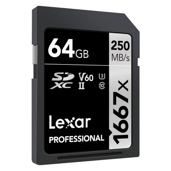 Lexar Professional 1667x Lsd64gcbna1667 Class 10 Uhs-Iı U3 V60 64 GB Hafıza Kartı - Görsel 2