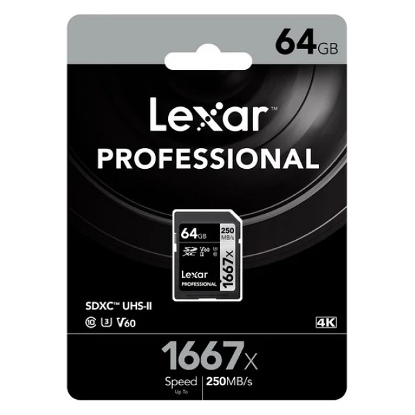 Lexar Professional 1667x Lsd64gcbna1667 Class 10 Uhs-Iı U3 V60 64 GB Hafıza Kartı - Görsel 3