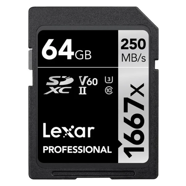 Lexar Professional 1667x Lsd64gcbna1667 Class 10 Uhs-Iı U3 V60 64 GB Hafıza Kartı - Görsel 4