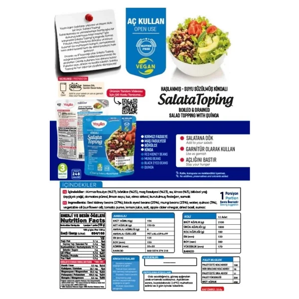 Yayla Kinoalı Salata Toping 150 Gr - Görsel 4