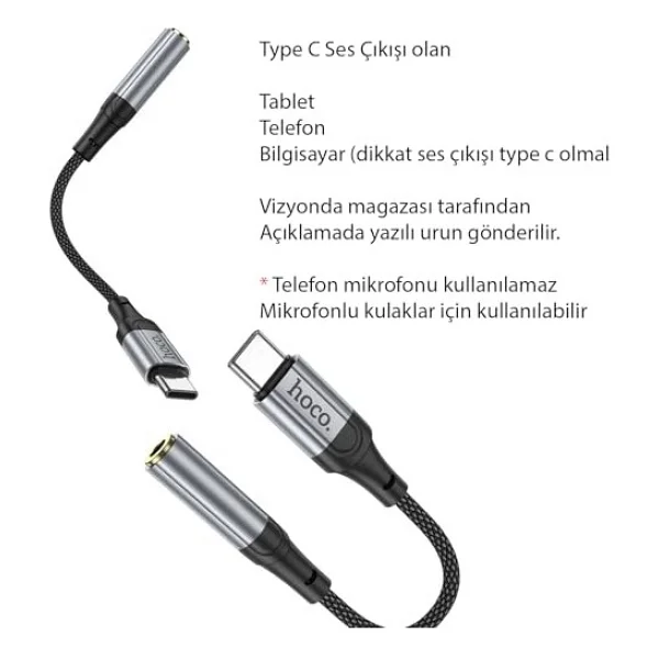 Samsung A53 A54 A55 A56 Type C 3.5mm Çevirici Jack Aparat Kulaklık Dönüştürücü Type-C - Görsel 3