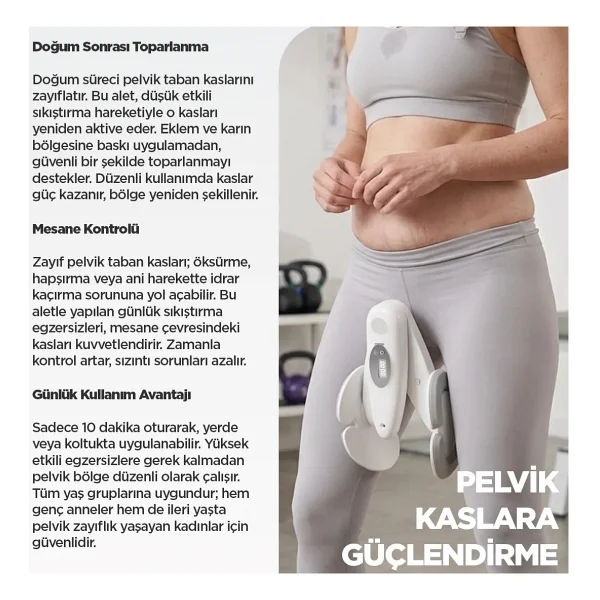 Relaxus İç Bacak Egzersiz Aleti Thigh Master Kegel Cihazı Pelvik Taban Kas Aleti Kalça Ve Kol Sıkılaştırıcı - Görsel 7