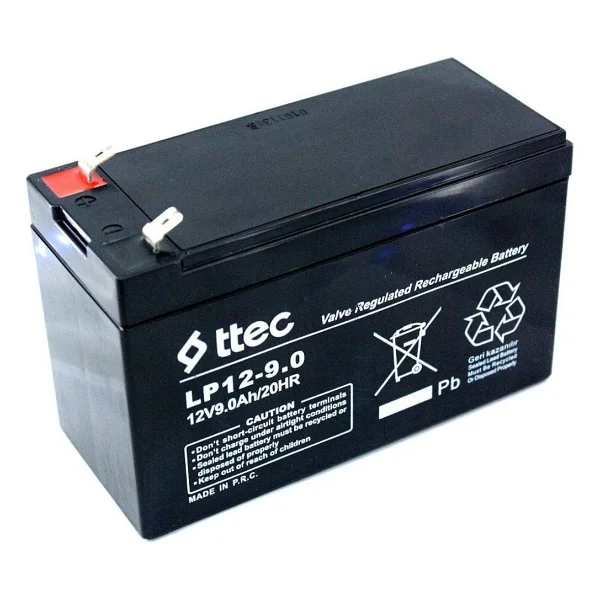 Ttec Ranger 12 Volt 9 Amper Akülü Araba Aküsü Pili 12v 9ah Standart Kapasite - Görsel 2