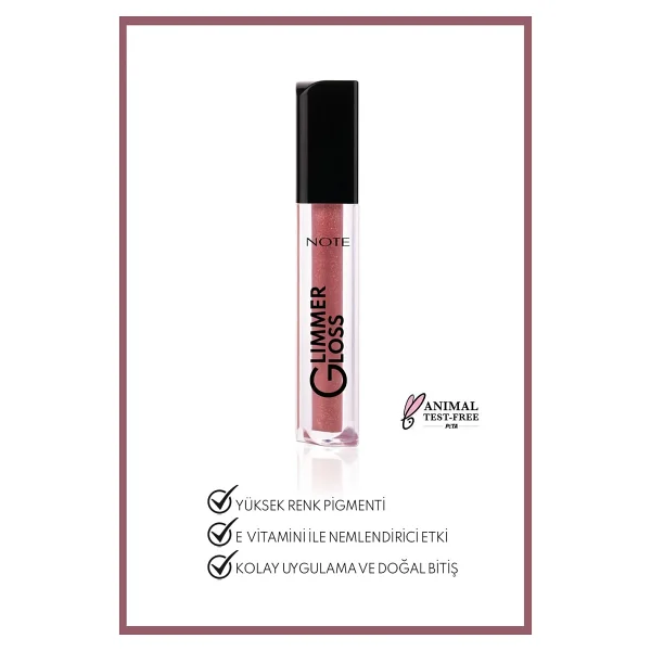 Note Glimmer Gloss 30 Iconic Pink Dudak Parlatıcısı - Görsel 5