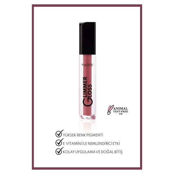 Note Glimmer Gloss 50 Rose Sorbet Dudak Parlatıcısı - Görsel 5
