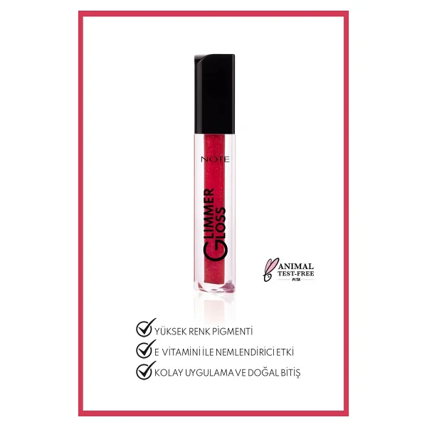 Note Glimmer Gloss 60 Cherry Girl Dudak Parlatıcısı - Görsel 5