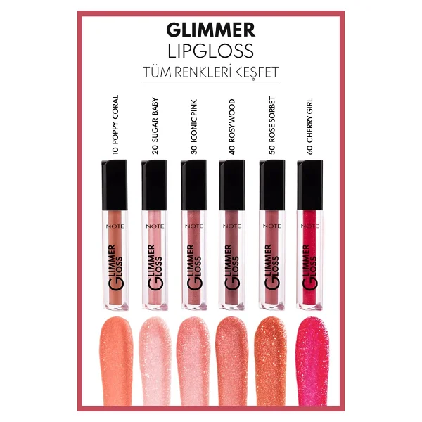 Note Glimmer Gloss 60 Cherry Girl Dudak Parlatıcısı - Görsel 10