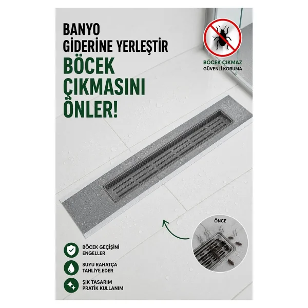 Omilife Yeni Nesil Kendinden Yapışkanlı Gider Filtresi Rulosu Saç Yakalayıcı Duş Lavabo Süzgeci 4 Metre - Görsel 8