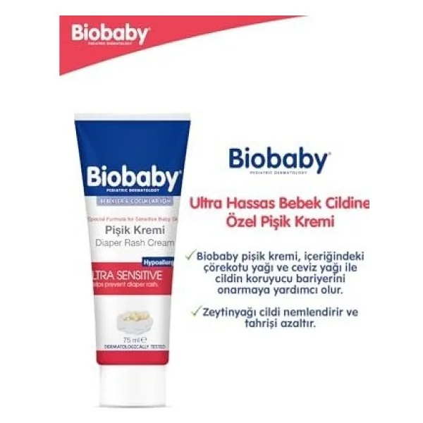 Biobaby Ultra Hassas Pişik Kremi 75 Ml - Görsel 3