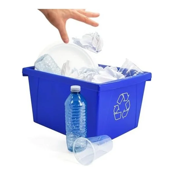 Storex 4 Galon (15 L) Geri Dönüşüm Kutusu, 33 X 28 X 28 Cm, Mavi (61505a06c) - Görsel 4