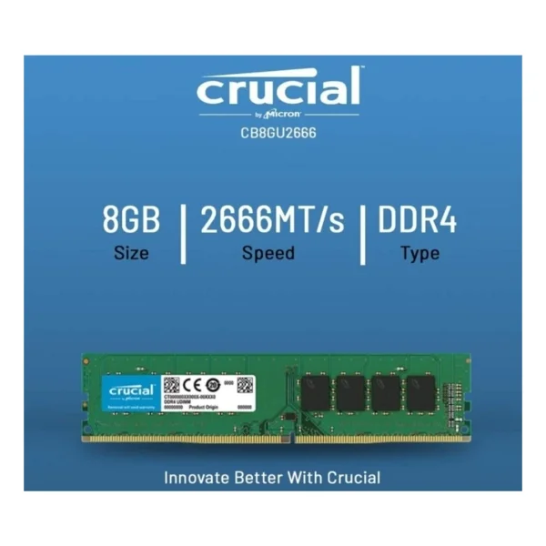 Crucial Basics 8 GB 2666 MHz Cl19 Cb8gu2666 DDR4 RAM - Görsel 6