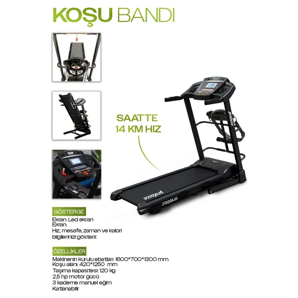 Proforce Premium Katlanabilir Koşu Bandı - Görsel 9