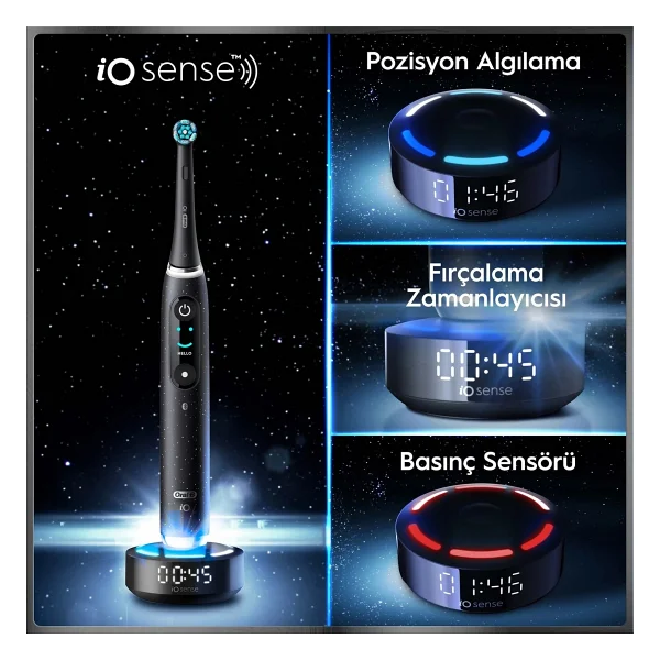Oral-B İo 10 Kozmik Siyah Şarjlı Diş Fırçası - Görsel 3
