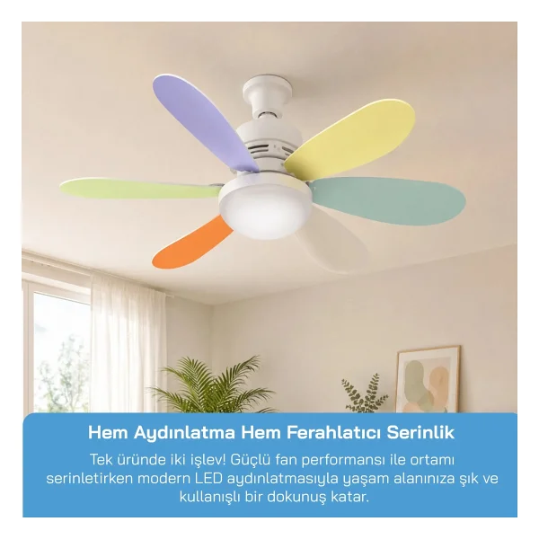 Sinbo Sf-7708 Aydınlatmalı Uzaktan Kumandalı Tavan Vantilatörü - Görsel 4