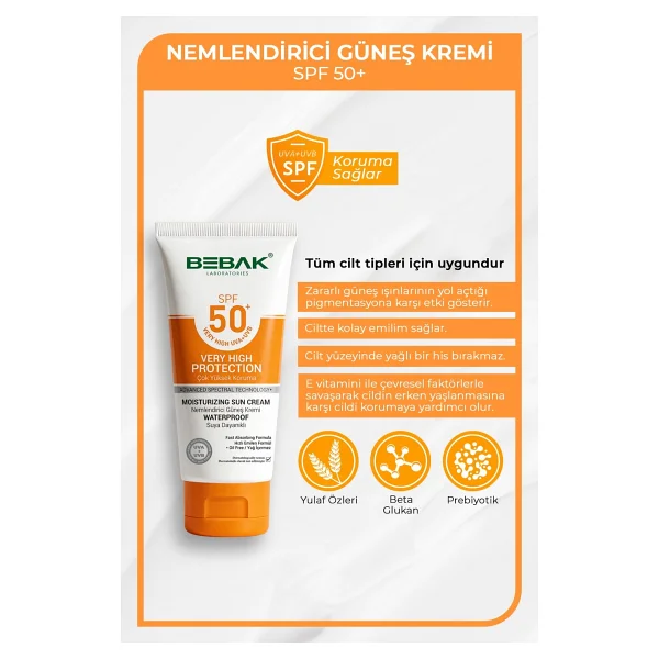 Bebak Nemlendirici 50 Faktör Güneş Kremi 75 Ml - Görsel 3