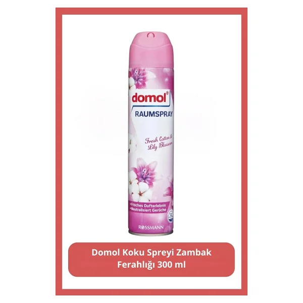 Domol Zambak Ferahlığı Koku Spreyi 300 ml - Görsel 2